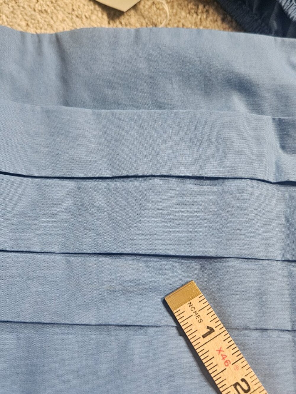 New Boden Ruched Bodice Midi Dress Blue Sundress Women's 12 Pockets Cotton READ! - Picture 16 of 16
